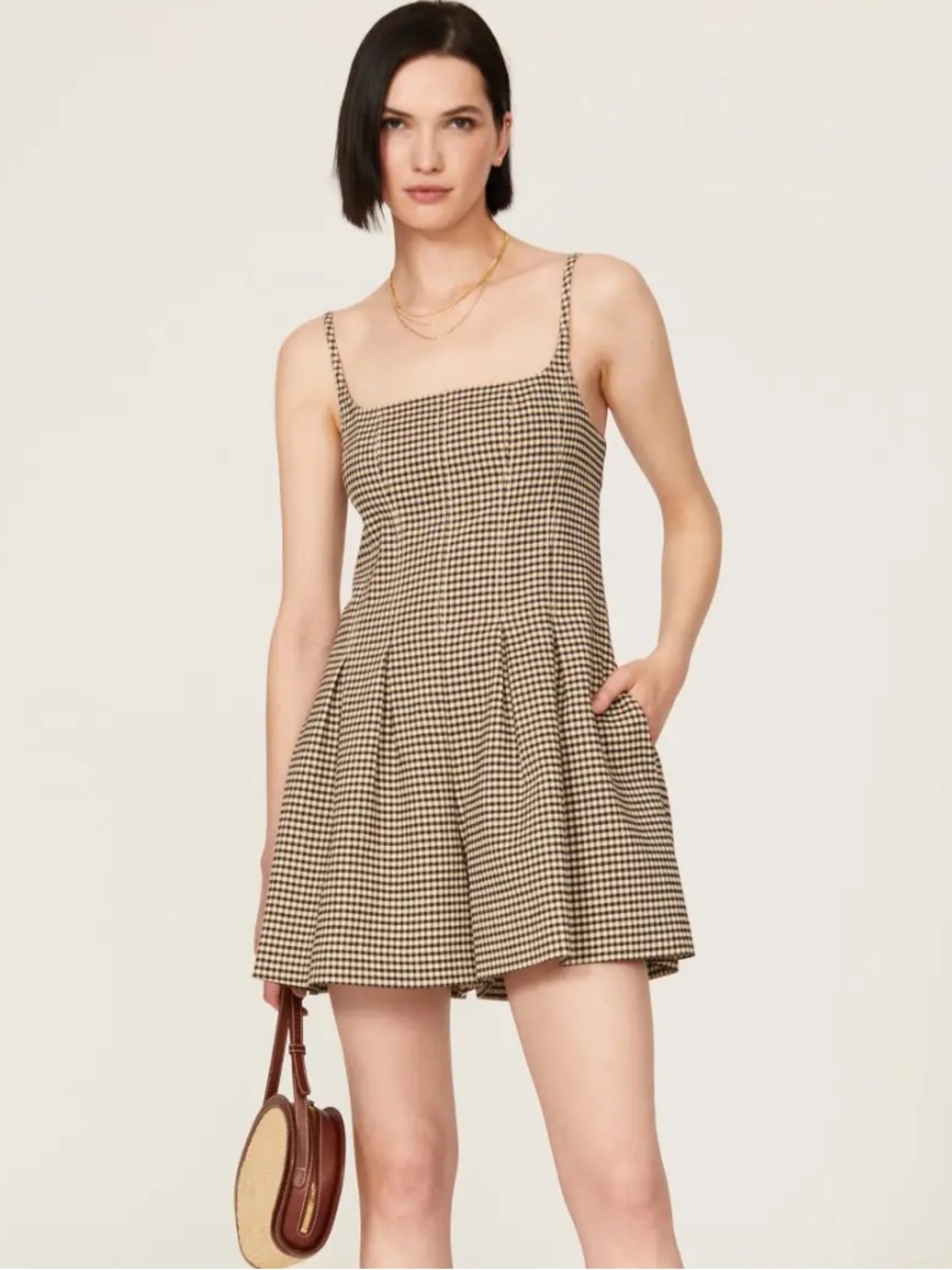Rebecca Taylor Mini Checkered Jumpsuit